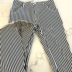 Black & White Stripe Bell Bottoms